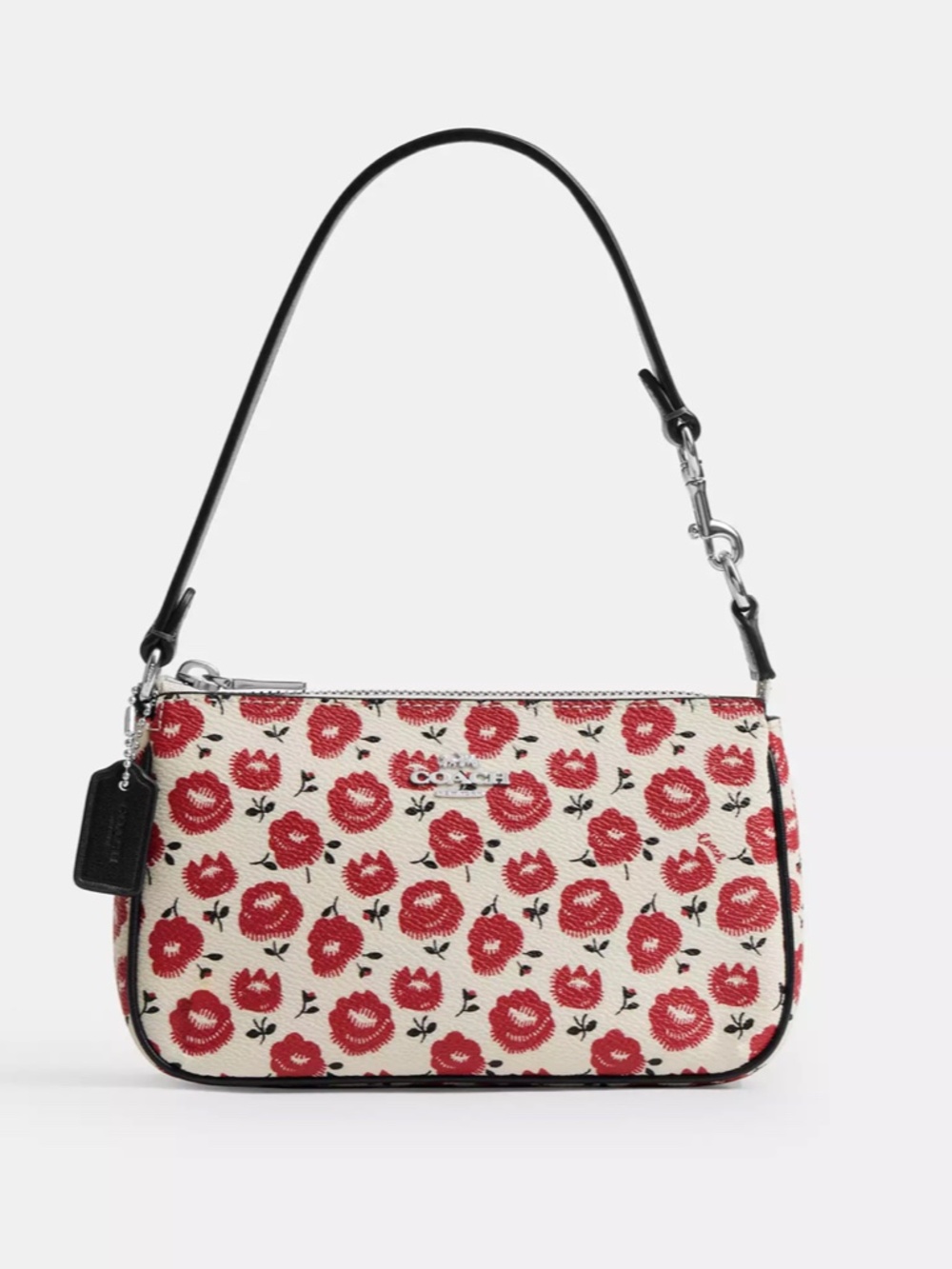NWT Coach Nolita 19 Floral Print Ivory Multi Wristlet Shoulder Bag Mini Purse